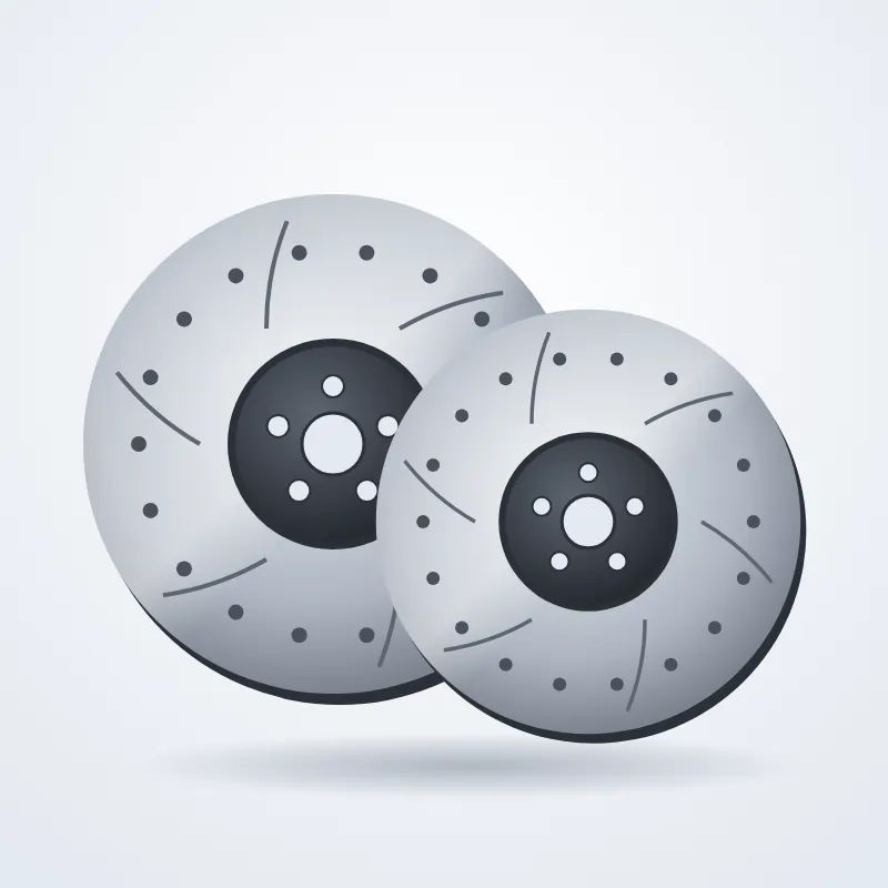 Front brake discs (pair) — Toyota Camry XV50